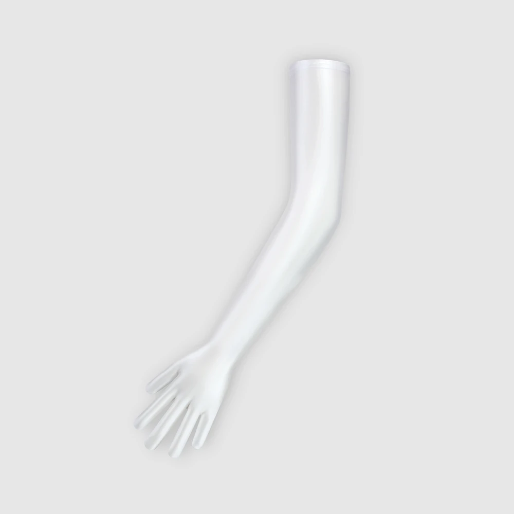 Unisex Glossy Silky Smooth Spandex ถุงมือยาวพิเศษ การป้องกันแสงแดดแบบยืดสูง หลากสีสําหรับขี่กีฬา การใช้งานพิธีการ