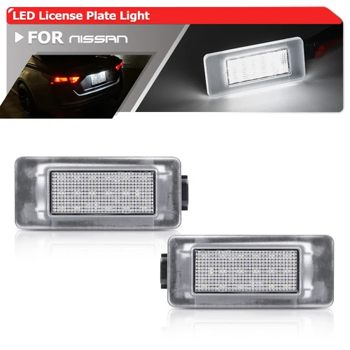 Se adapta a Nissan Altima 2019+ Rogue 2021+ x-trail T33 2021 2022 2023+ luces LED blancas para matrícula, lámpara de etiqueta de estacionamiento automático