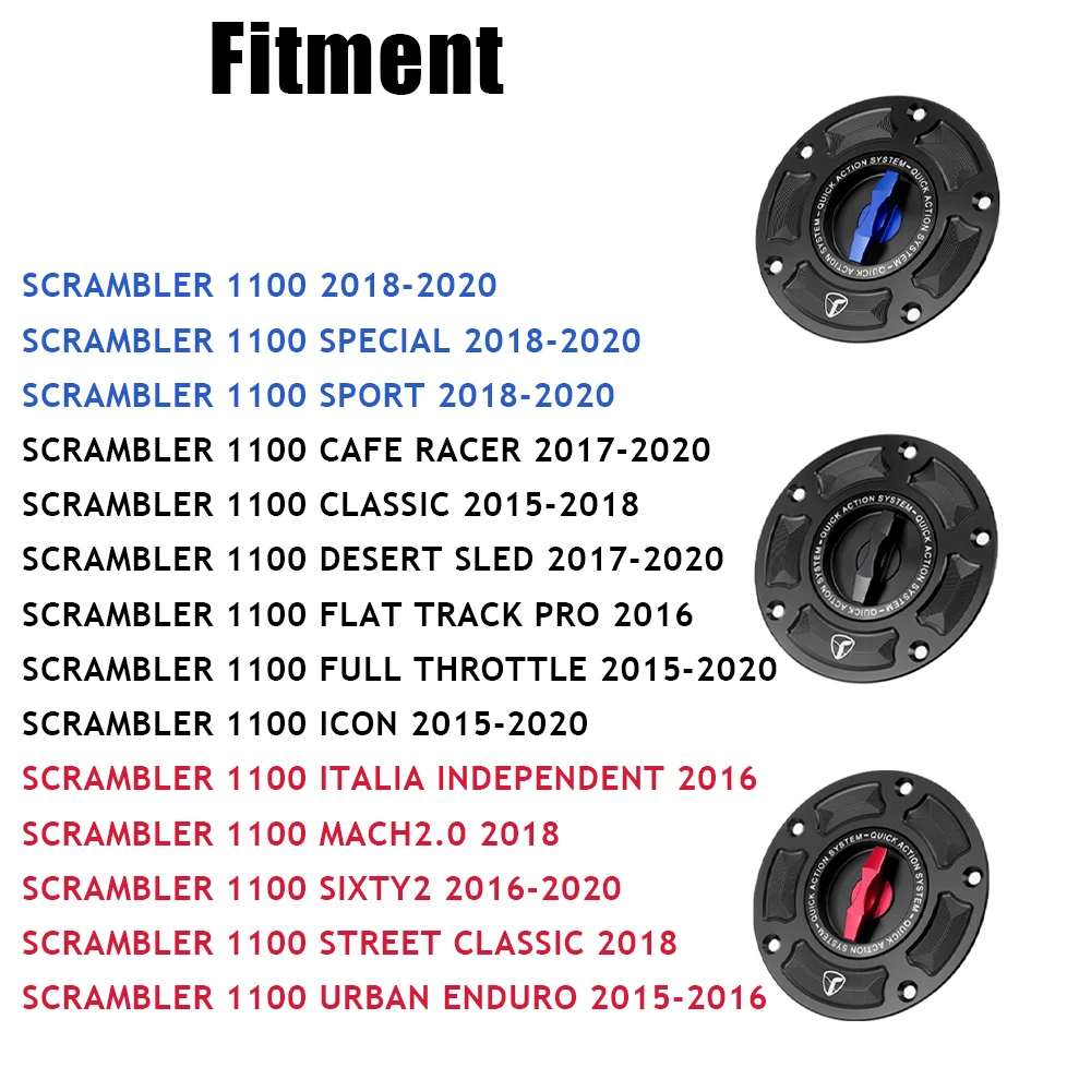 

Для Ducati SCRAMBLER серии 1100, аксессуары для мотоциклов с ЧПУ, новая крышка топливного бака без ключа, крышка SCRAMBLER 1100 2018-2020