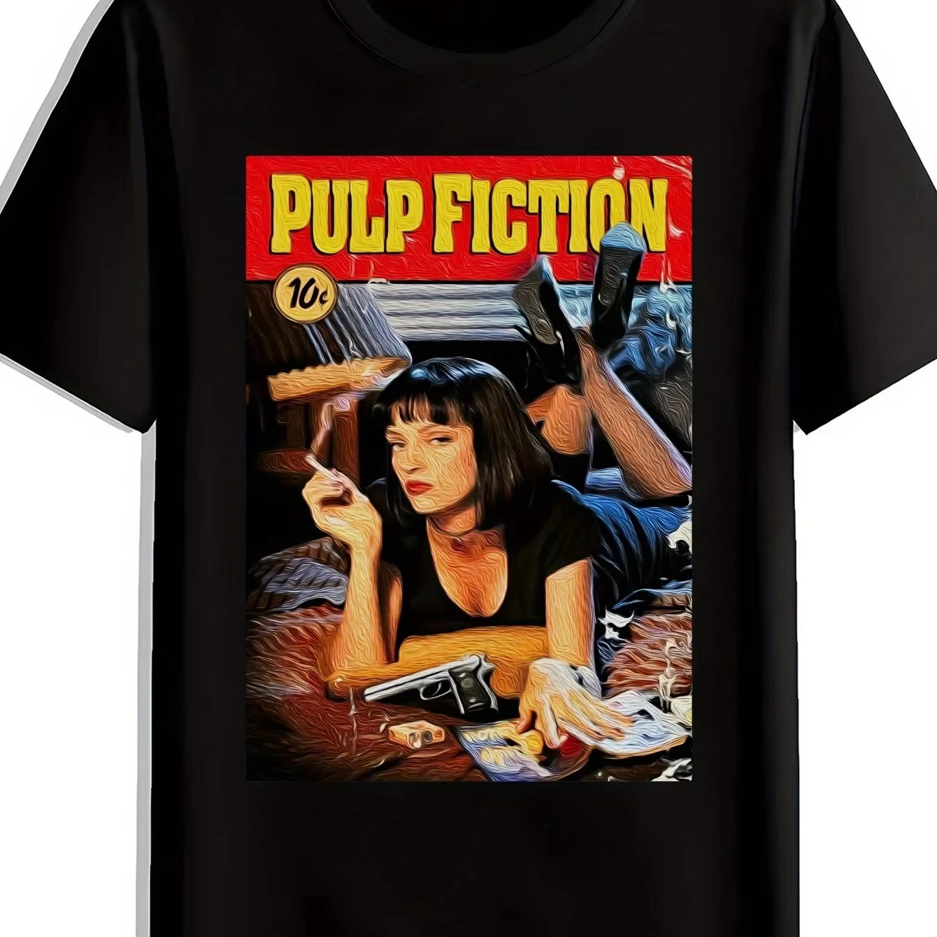 Мужская-футболка-с-принтом-pulp-fiction-черная-повседневная-футболка-с-круглым-вырезом-и-культовым-кинодизайном