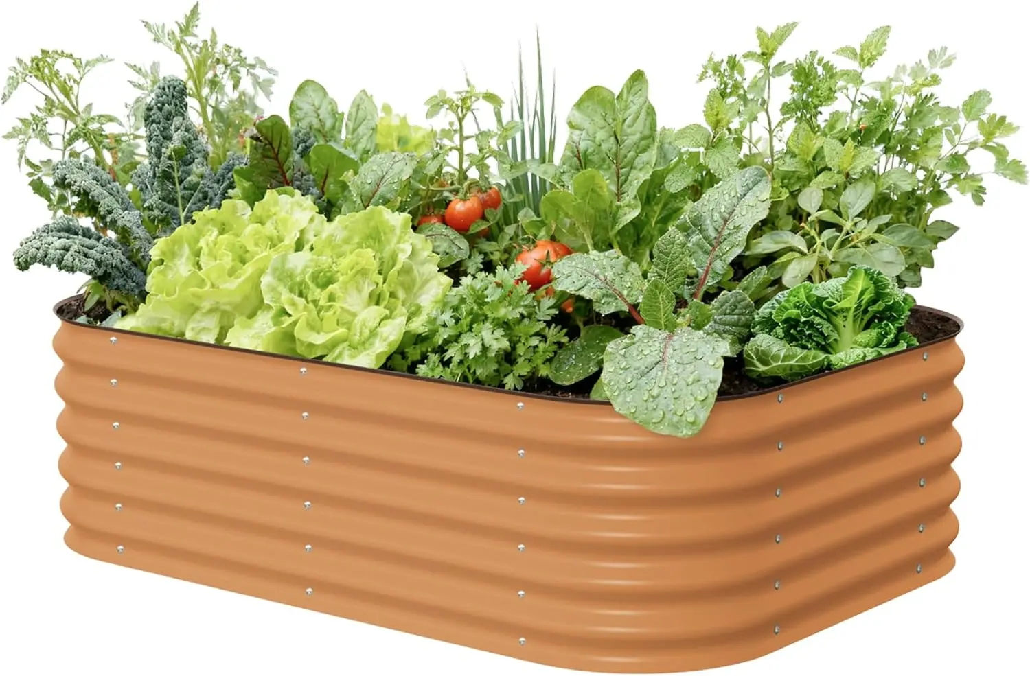 

17" tall Metal Raised Garden Bed Planter Box for Plants, Vegetables, Flowers