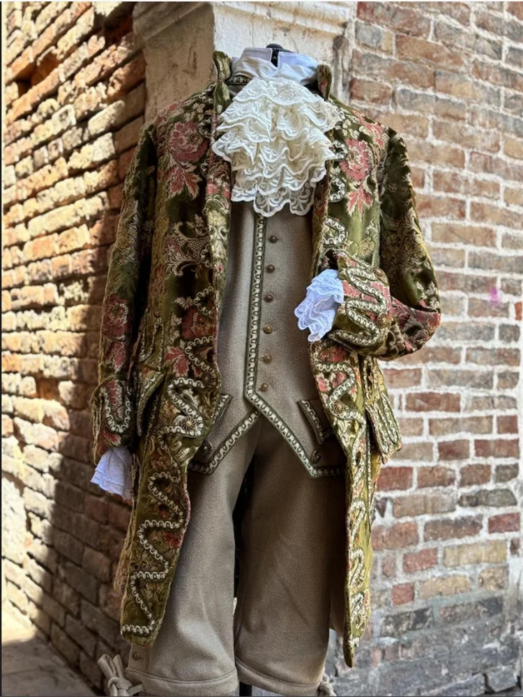 Historical  Men’s Rococo Baroque Costume Louis Χ Ⅵ Era Court Luxurious Aristocratic Masquerade Ball Gown