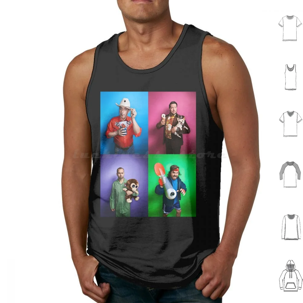 Impracical Jokers Tank Tops Chaleco Sin Mangas Impractical Jokers Joe Gatto Sal Vulcano Brain Quinn James Murry James Murray