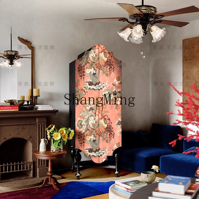 

FG Chinese style solid wood flower vertical cabinet, entrance cabinet, living room against the wall tall cabinet, type storage