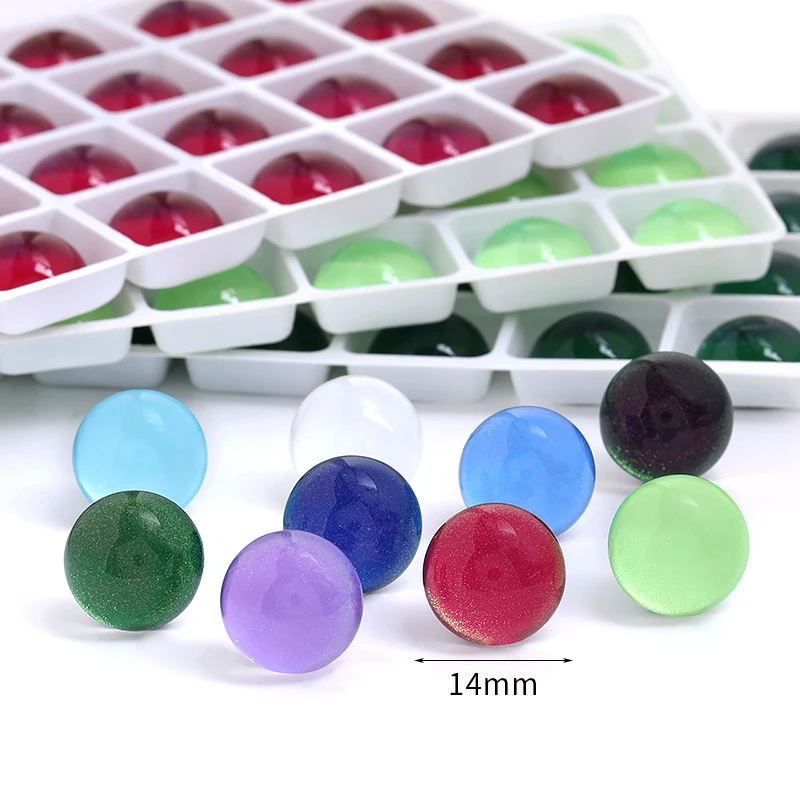 14mm Half Round Glass Rhinestone Flatback Crystal Stone for Arts and Crafts Beeds For Clothing Decoration DIY Jewelry