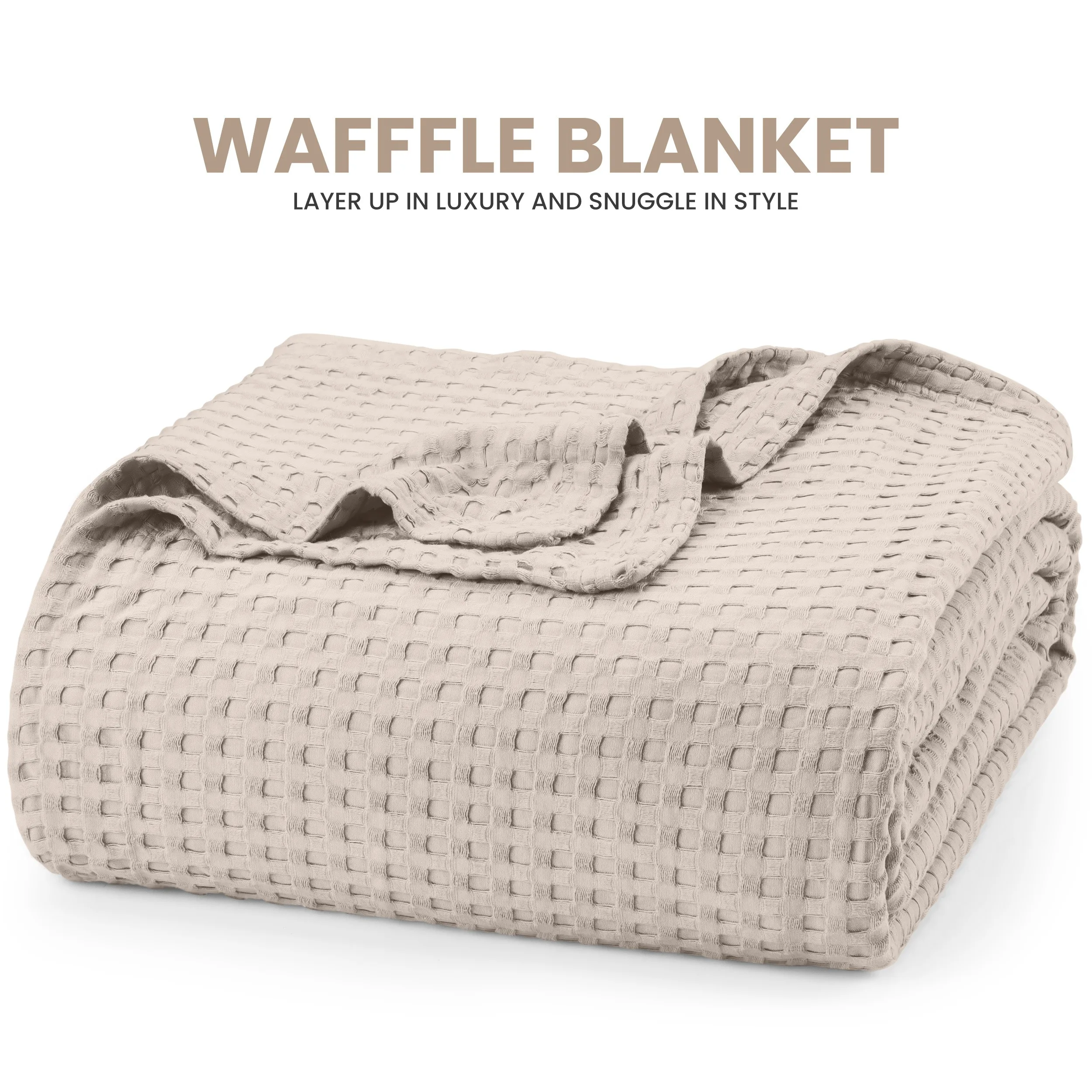Utopia Bedding Ultra Soft Cotton Waffle Blanket Warm Cozy Multifunctional for Bedroom Sofa Car Camping - Softness Guaranteed