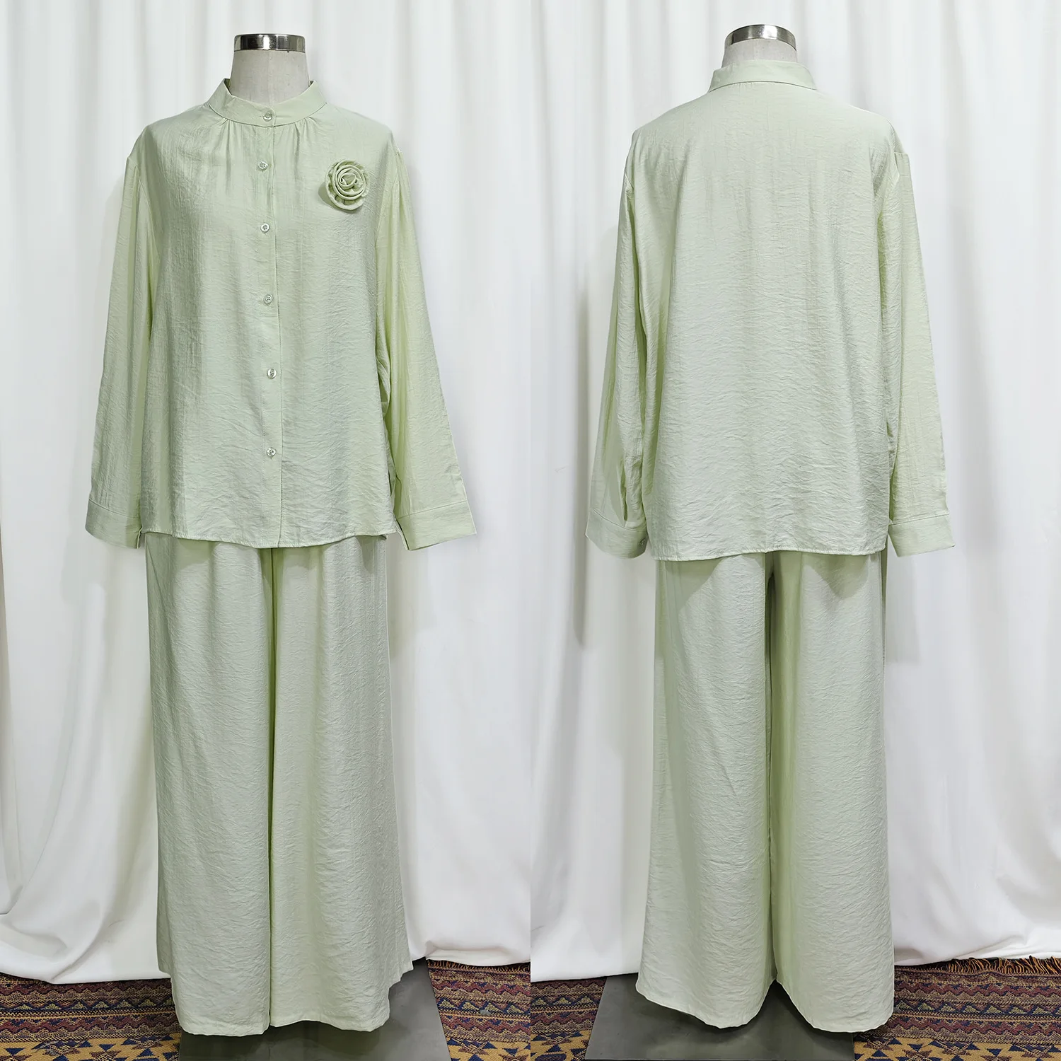 

Рамадан Ид Мусульманские комплекты из 2 предметов Женские одинаковые комплекты Рубашка Брюки Исламская одежда Блузка Брюки Femme Musulmane Ensembles Новый