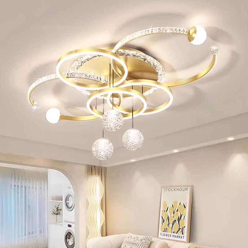 

Nordic home decoration salon bedroom decor smart led lamp lights for room dimmable Ceiling light lamparas indoor lighting