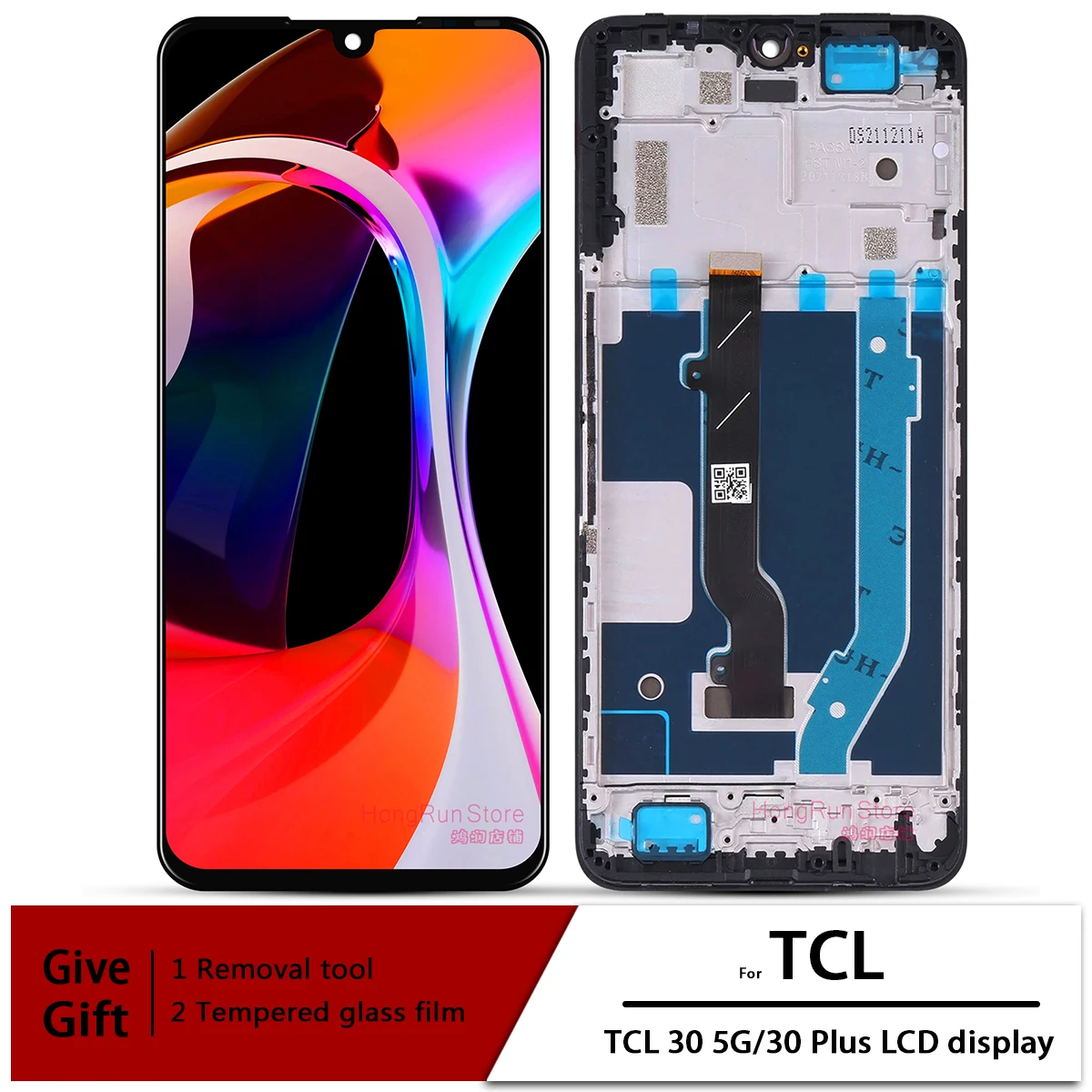 6.70 "original para tcl 30 5g lcd digitador da tela de toque para tcl 30 mais display lcd para tcl 30 +