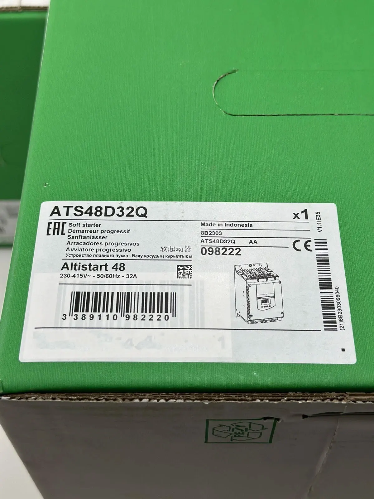 العلامة التجارية الجديدة ATS48D17Q ATS48D22Q ATS48D32Q ATS48D38Q ATS48D47Q ATS48D62Q ATS48D75Q ATS48D88Q ضمان لمدة سنة واحدة