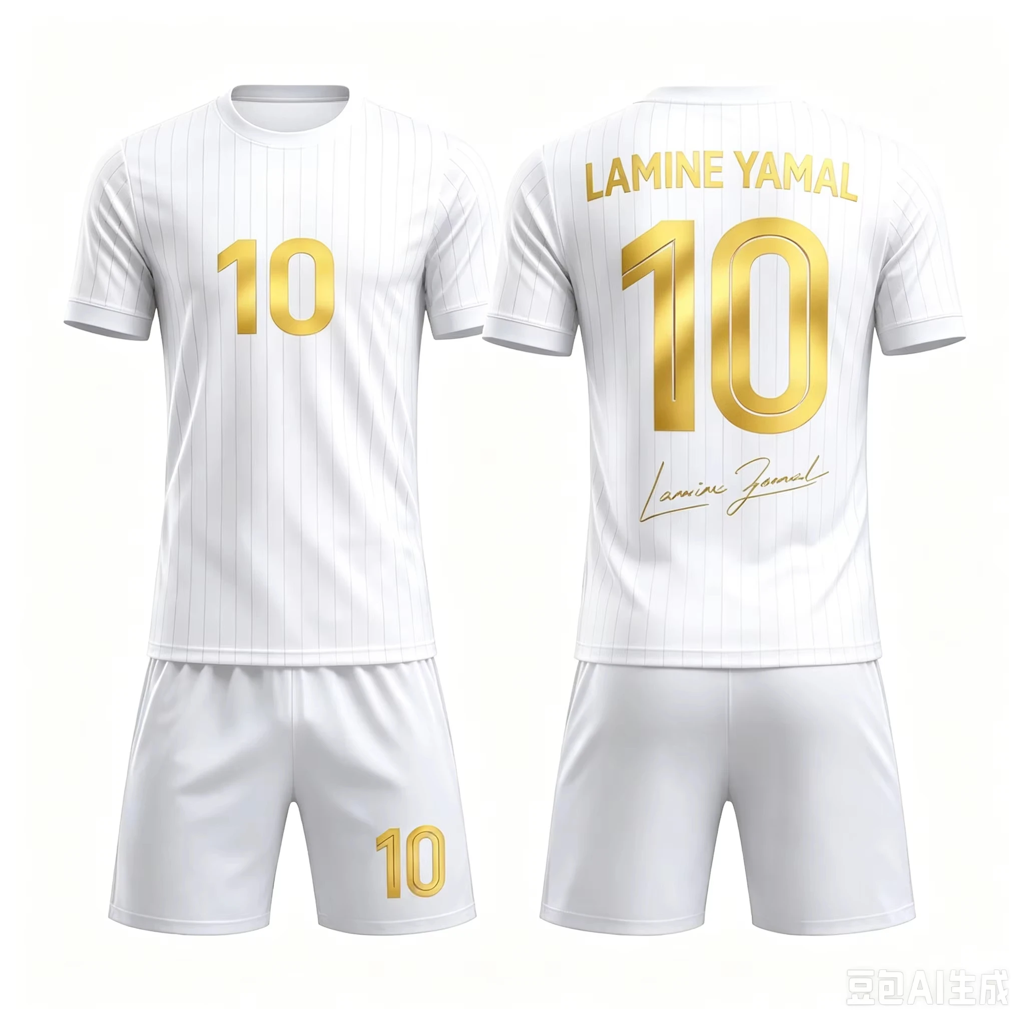 Sommer # 19 Yamal AI Personality Edition Gestreiftes Fußballtrikot-Set für Erwachsene und Kinder Modisches Freizeit-Outdoor-Sportset – Detail 10