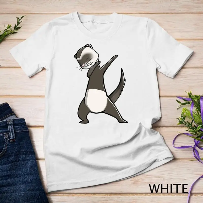 

Funny Dabbing Ferret Cartoon Birthday Party Gift Unisex T shirt