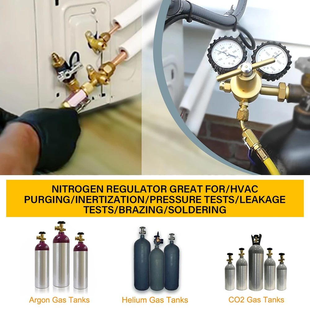 0-600 رطل لكل بوصة مربعة منظم الضغط خزان النيتروجين منظم 1/4 بوصة موضوع خارجي جرس الفم منفذ اتصال الثقيلة دائم #3