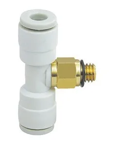 Excellent joint KJT04 / 06-M5 / M3 / M6 / 1S / 03 white pneumatic T-type external screw tee PB mini type