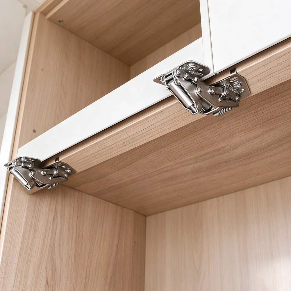 4PCS Hydraulic Soft Close Cabinet Folding Hinge FlipTop Table Support Hinge Metal Furniture Hinge For Cabinet Table Workbench