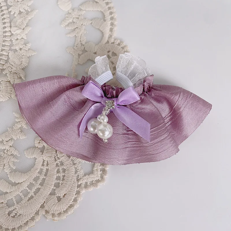 Vêtements Labubu de 1ère à 3e génération, robe Camisole en Satin rose et bleu, accessoires de figurines en vinyle