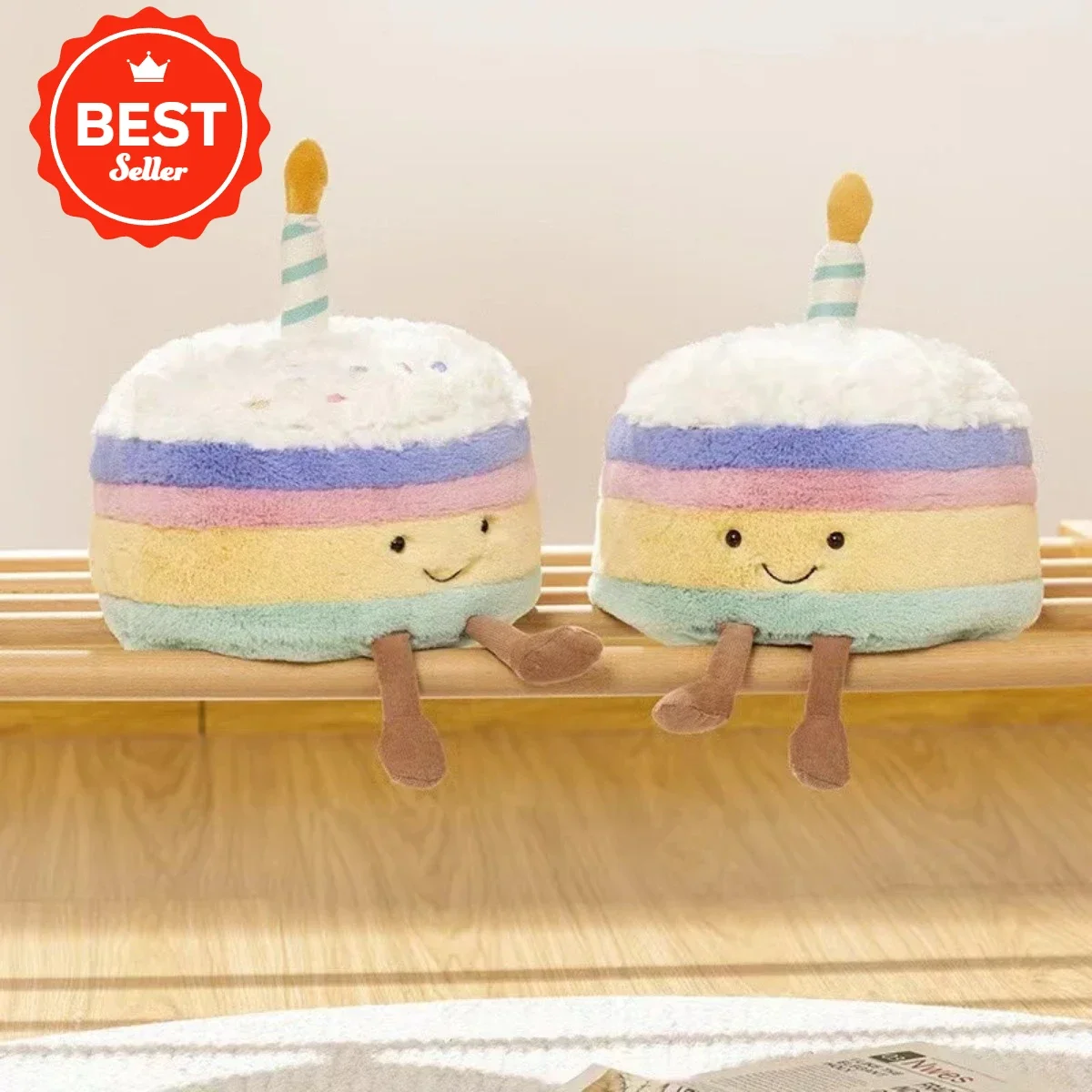 Popular Rainbow Cake Series Jellycat Plush Toy Cute Internet Celebrity Gift Pet Chew Amuse Oneself for Children Cute Doll Toys