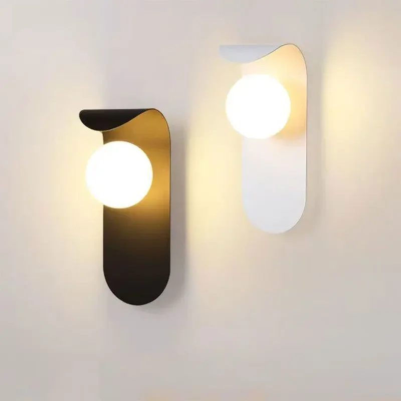 

Modern Simple Iron Wall Light Nordic Hallway Background Wall Bathroom Stair balcony Bedroom Study Corridor Led Wall Lamp