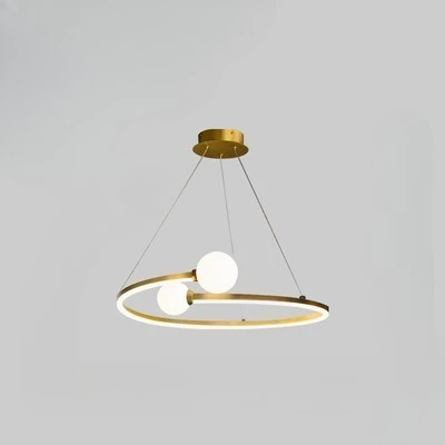 

Ring girl bedroom chandelier, light luxury Nordic simple modern minimalist chandelier