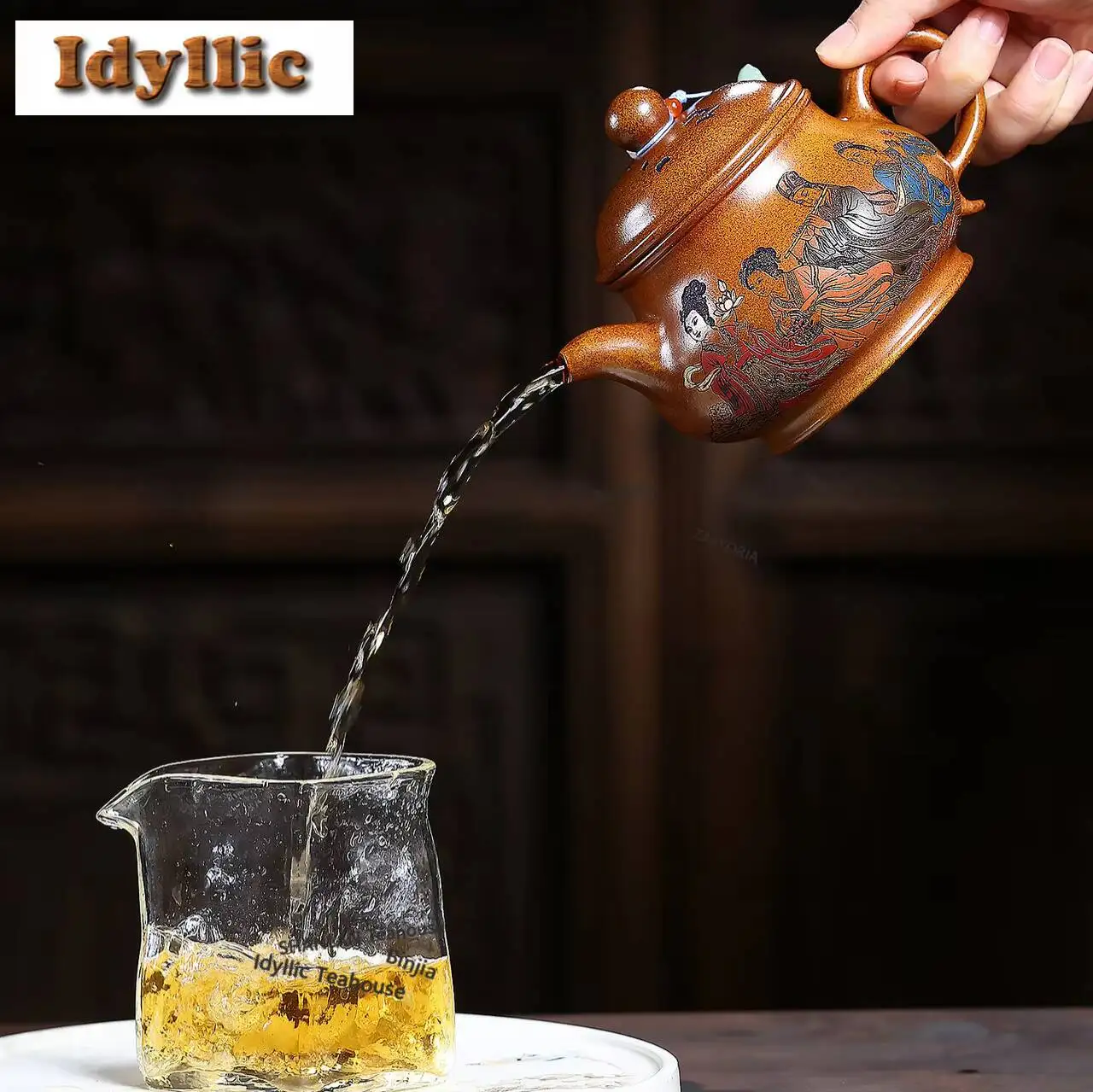 400ml Ancient Yixing Purple Clay Teapots Handmade Pan Pot Raw Ore Dragon Bone Golden Sand Mud Kettle Zisha Tea Set Cafes Gifts