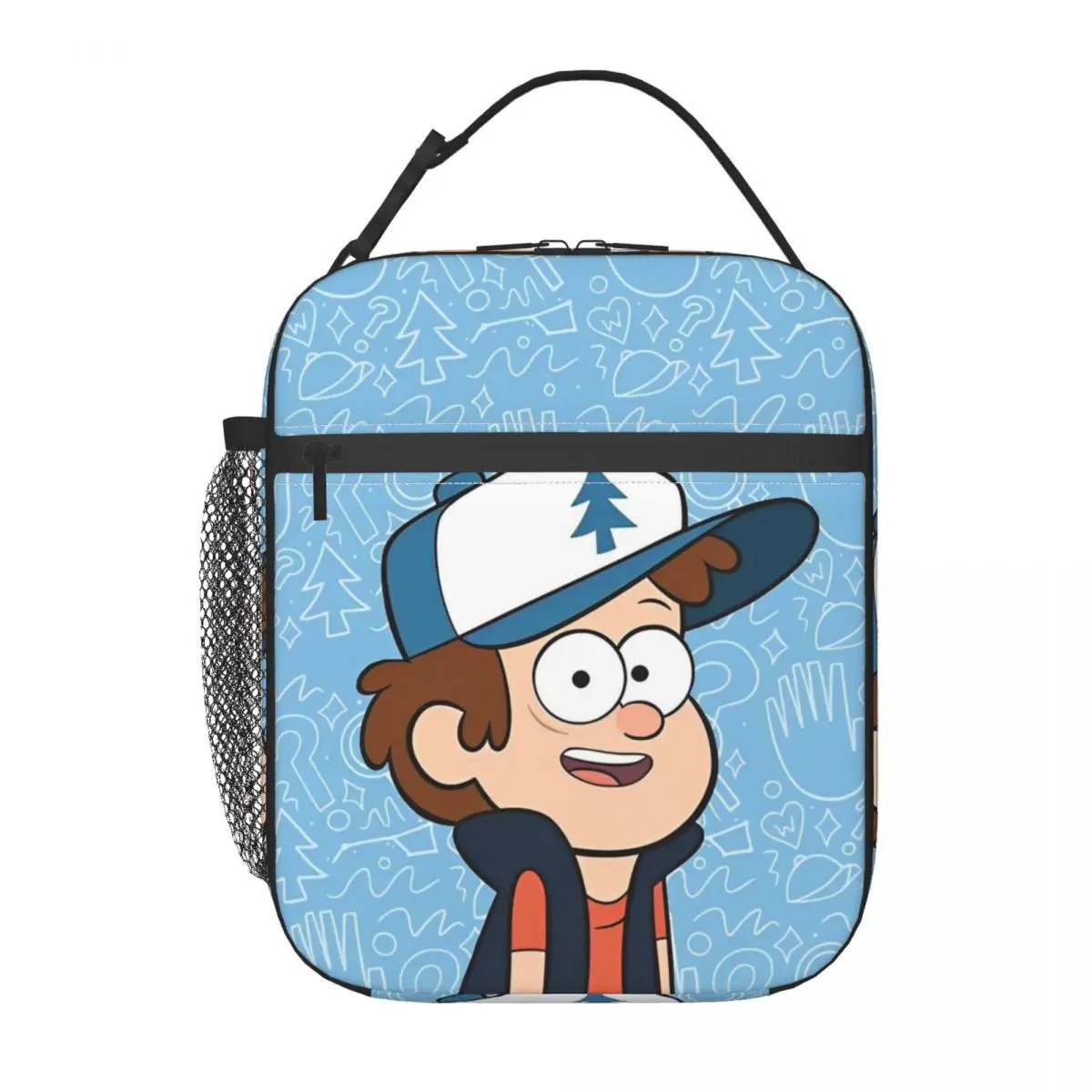 Gravity Falls Lunch Bag Convenient Lunch Box Men Travel Print Cooler Bag Retro Oxford Thermal Lunch Bags