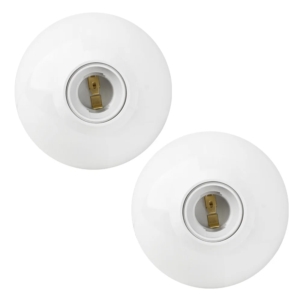 DIY E27 LED-Glühbirnenfassung mit rundem Sockel, 850 ° Feuerfeste Hängelampenfassung Industrielle Decken- und Wandleuchtenhalterung