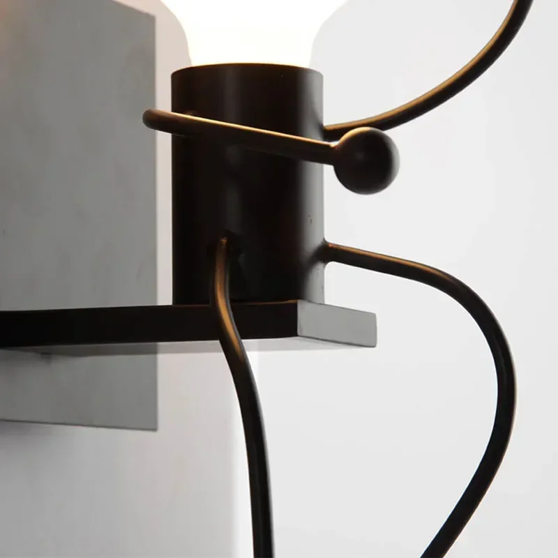 Modern Cartoon Villain Wall Lamp Bedside LED Light 220V E27 Socket Indoor Children's Room Decorative Lighting