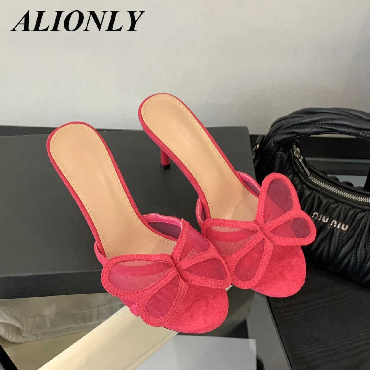 

Alionly 2025, новые летние модные тапочки с узким ремешком и квадратным носком, женские пляжные сандалии на низком каблуке, летняя обувь для вечеринок, Zapatos D