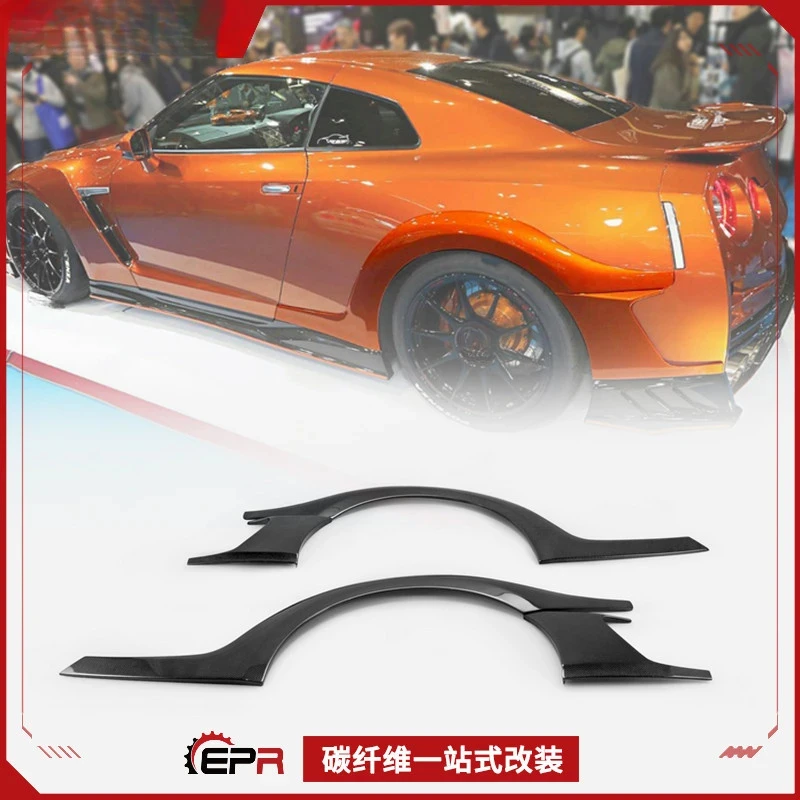 

For Nissan GTR R35 (2008-2017) Carbon Fiber TopSECRET Rear Widebody Wheel Arch Upgrade
