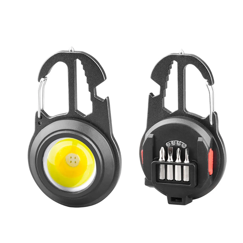 COB LED 懐中電灯 ワークライト バッテリー付き 充電式 高ルーメン ポータブル LED ライト キャンプ ハイキング ランニング用