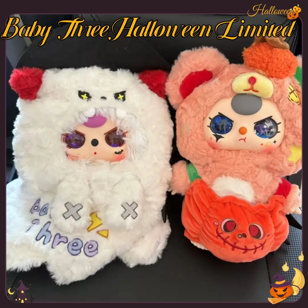 In Stock Baby Three Halloween Limited Collection 400% Plush Vinyl Doll Model Toy Festival Atmosphere Collection Ornament  Gift