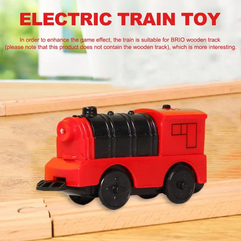 

Train Toy Battery Powered Engine Train Kids Wooden Railway Electric Train Compatible For BRIO Wooden Track