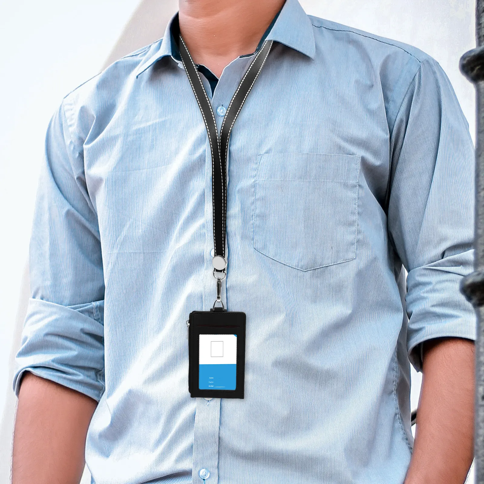 

Держатель для ID-карт с шнурком, портативный, устойчивый к царапинам, для студентов, учителей, сотрудников, для бейджей, именных табличек, школьных автобусов