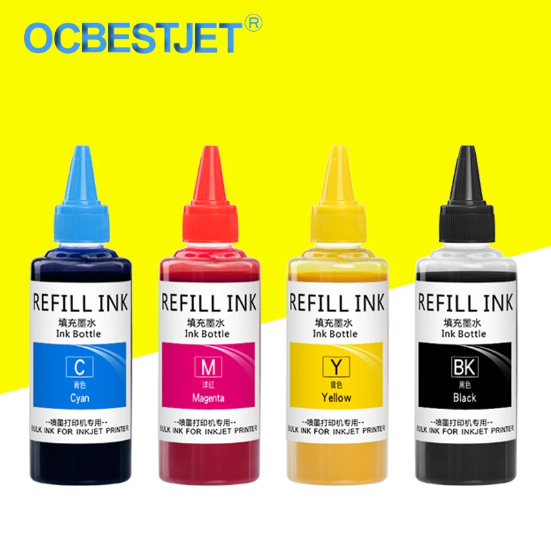 100ML / Bottle Universal Refill Pigment Ink for Epson pigment ink for Epson L Series Eco tank series Printer Waterproof pigment