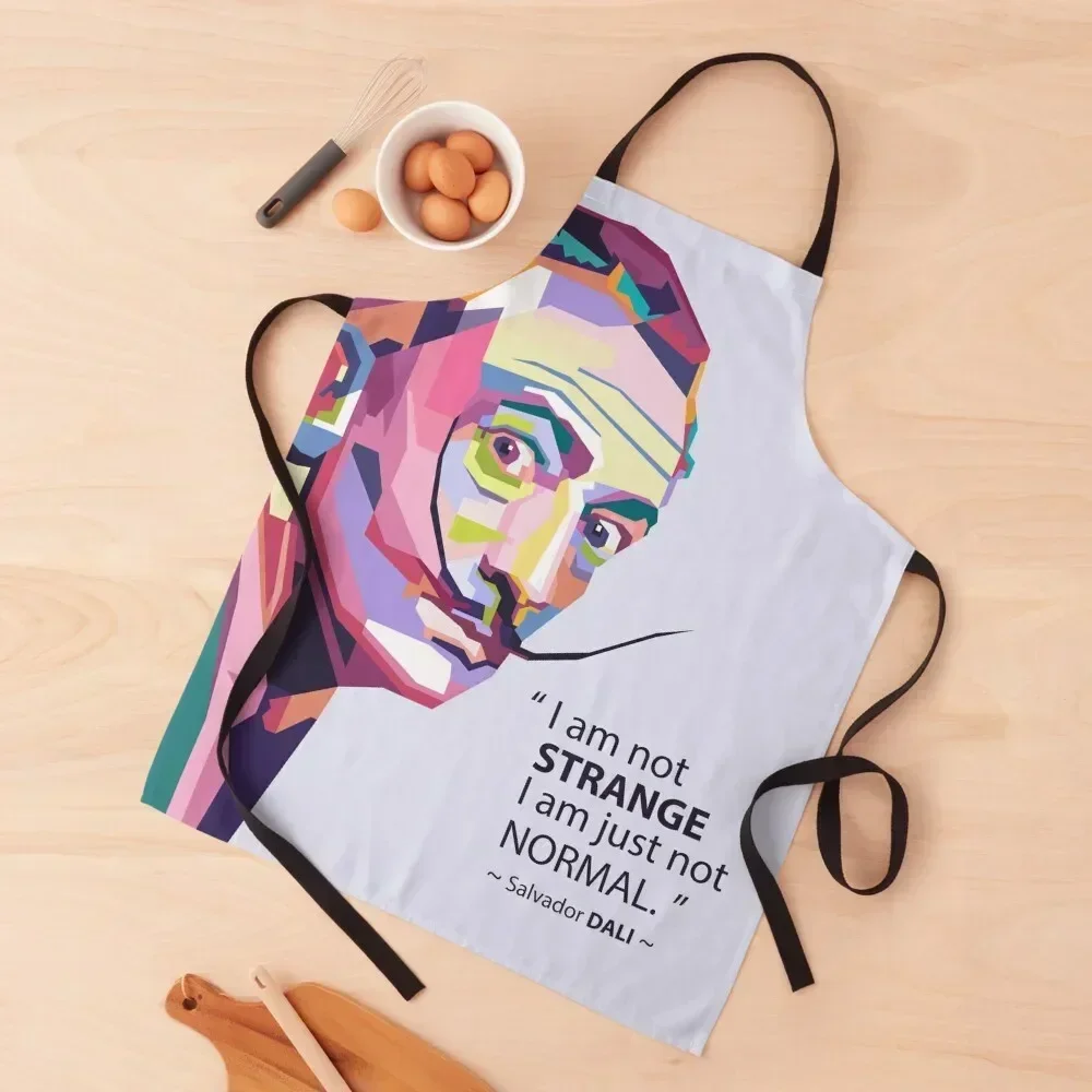 

I am not strange, I am just not normal-Dali quotes in WPAP Apron christmas 2025 chefs men's barbecue Apron