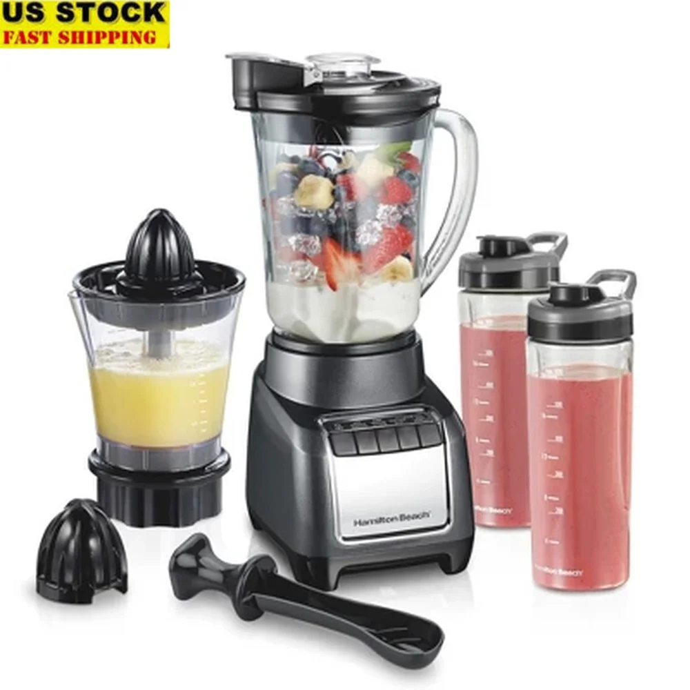 نظام عصارة خلاط 3 في 1 5 سرعات 825 وات برطمان زجاجي مرفق حمضيات برطمانات شخصية أغطية سفر آمنة للاستخدام في غسالة الأطباق