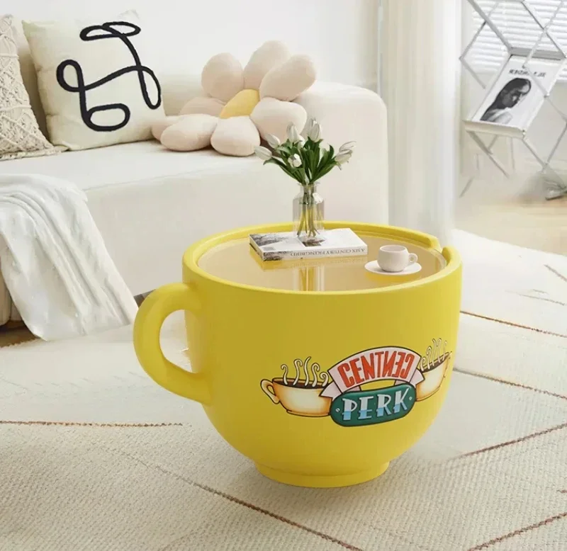 Cartoon Creative Lemon Coffee Cup Small Coffee, Living Room Sofa Snack Storage Side Table, Complete Home Furniture Gift