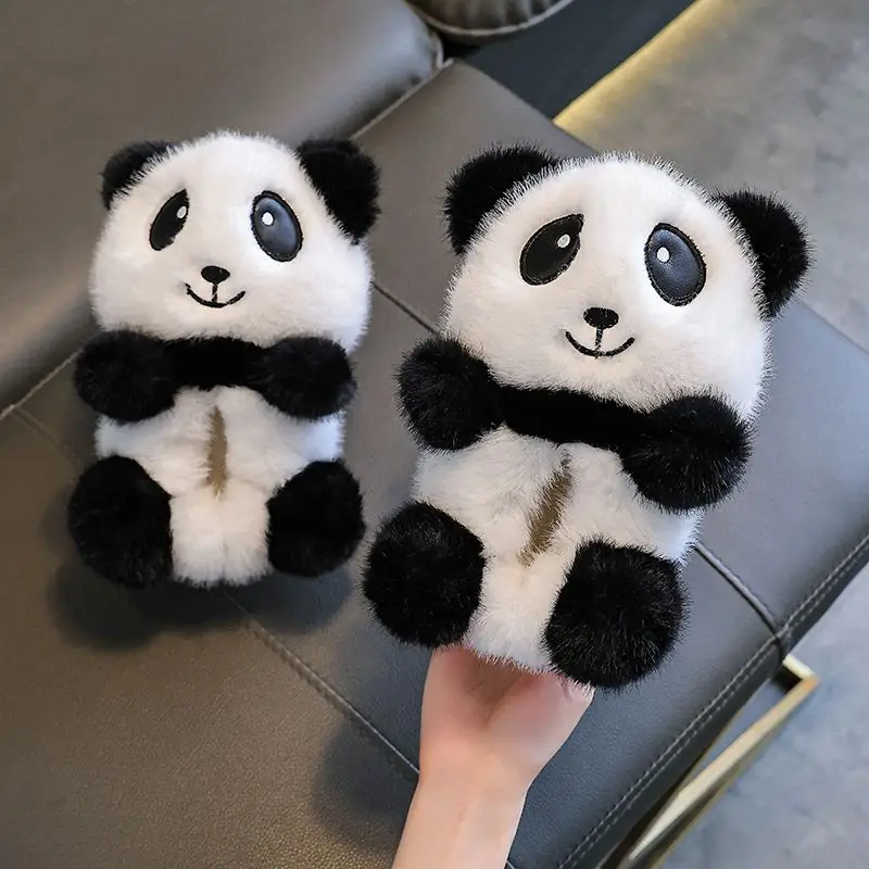 Kids Warm Winter Slippers Cute Animal Design Plush Lined Thick Sole Non Slip Unisex Boys Girls Wear Outside Parent Child