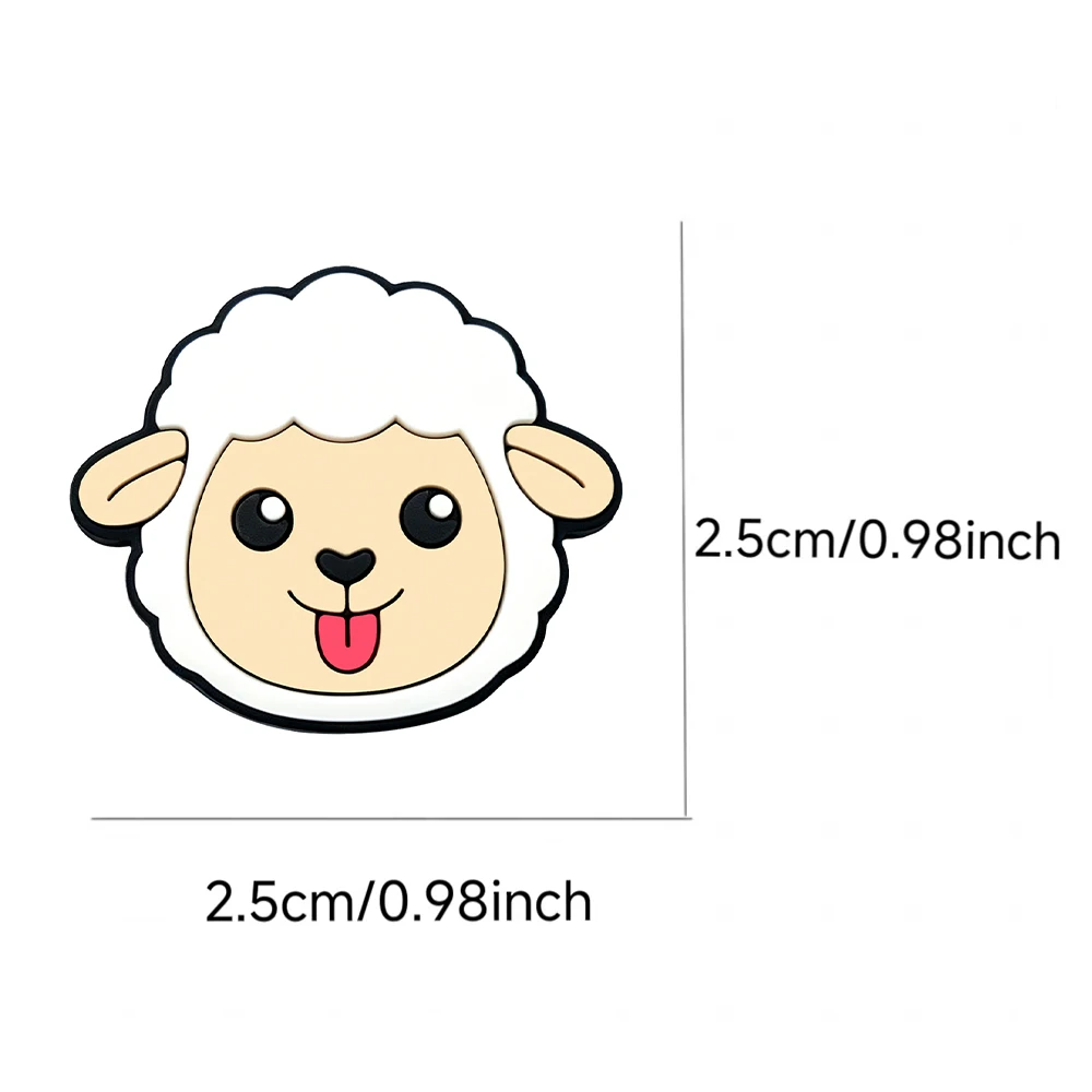 New 16-100pcs Cartoon Soft And Adorable Little Lamb Series PVC Shoe Accessories DIY Detachable Waterproof  Fashion Decorations