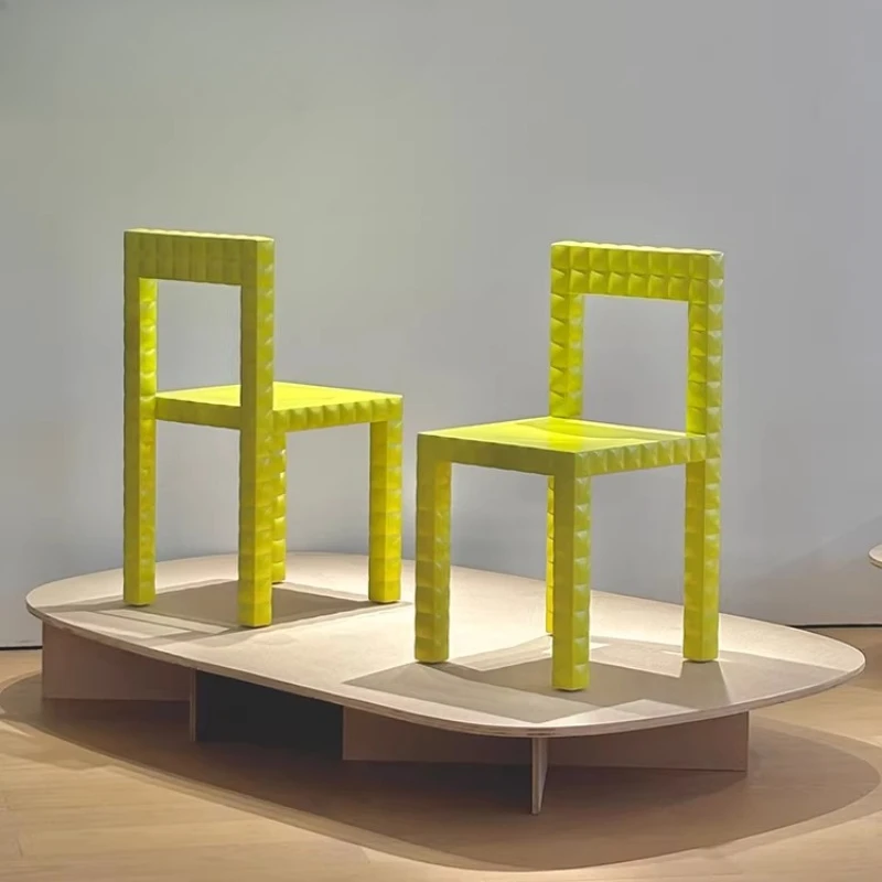 

Square dining chair, modern simple household solid wood study chair