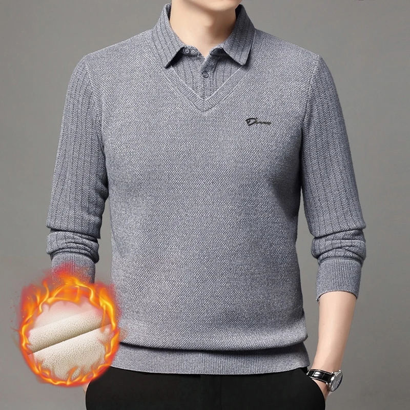 التلبيب إلكتروني طباعة رشاقته جديد البلوز عالية الجودة مصمم العلامة التجارية الرجال متماسكة سترة الشتاء الأزياء البريطانية Hot البيع ملابس رجالية