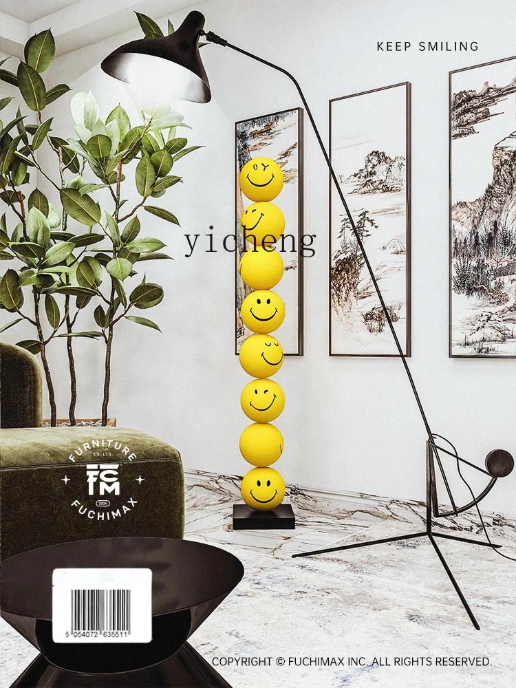 ZK Creative Smiling Face Funny Art High-End Decoration Sculpture Big Decorations Office