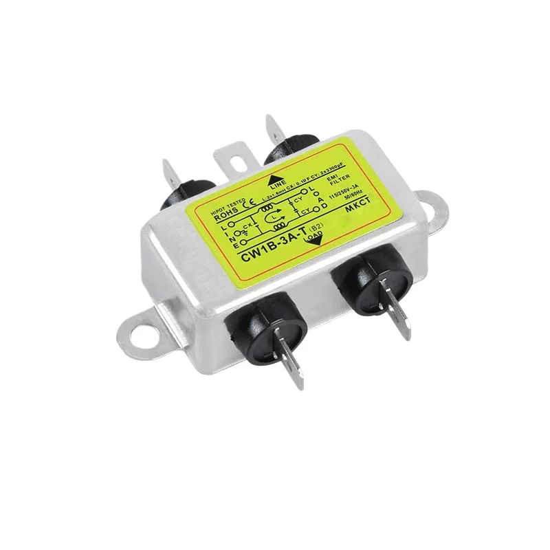 Single Phase Anti-interference 115V/250VAC 50/60Hz CW1B-1A/3A/6A/10A-T(B2) Power Filter CW1B-3A-T (B2) CW1B-6A-T (B2)