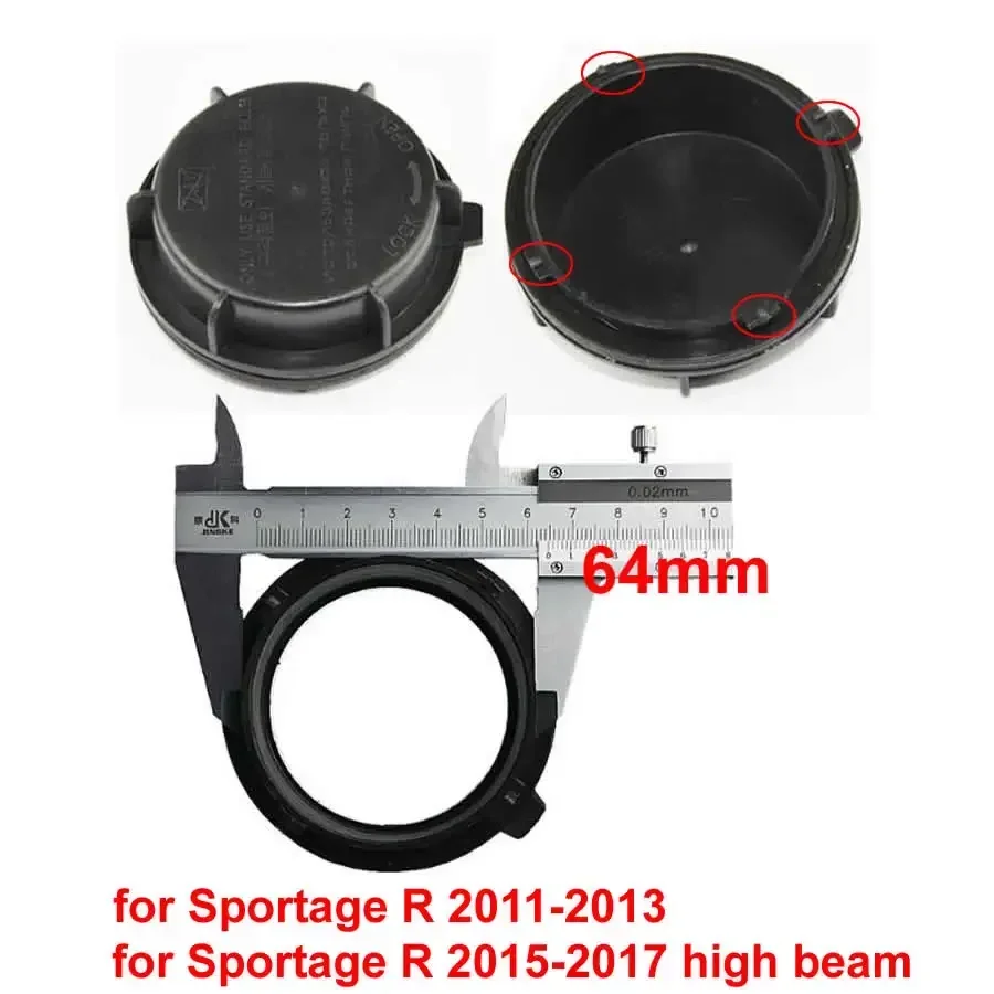 For Kia Sportage R 2011-2013 2015-2017 2018 Low High Beam Light Lengthened Dust Cover Dustproof Headlight Seal Rear Cap 1PCS