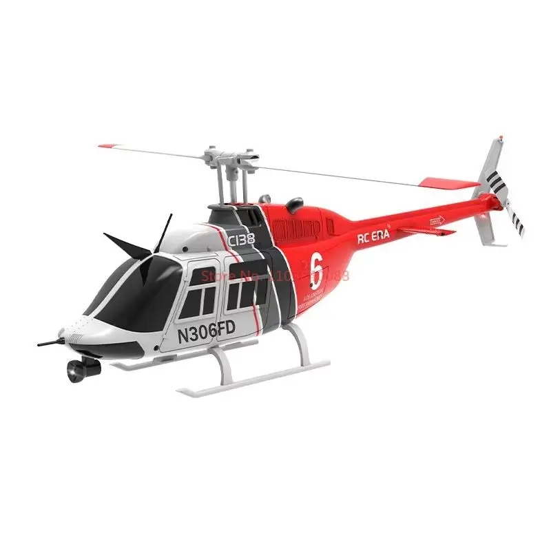 Modelo de simulação de imagem do Rc Era C138 Seis canais 3d Rolling Single Blade Aileron Free Helicóptero de controle remoto Bel206