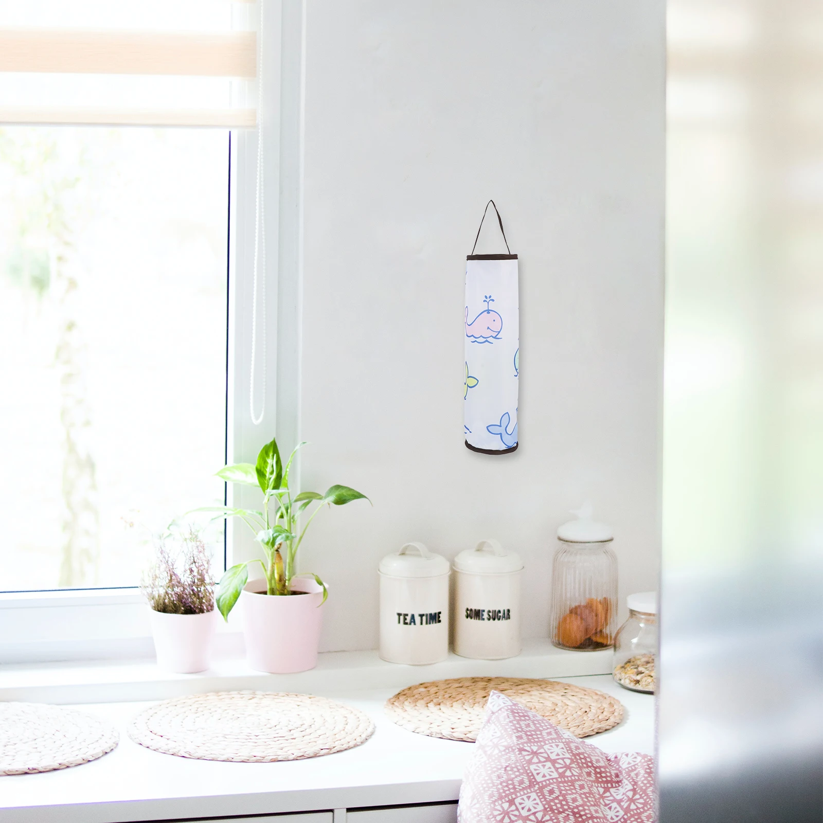 

2 pcs Hanging Storage Bags Cartoon Design Wear-Resistant Pouches Wall-Mounted Lightweight Bucket Shape Sundry Bags Door