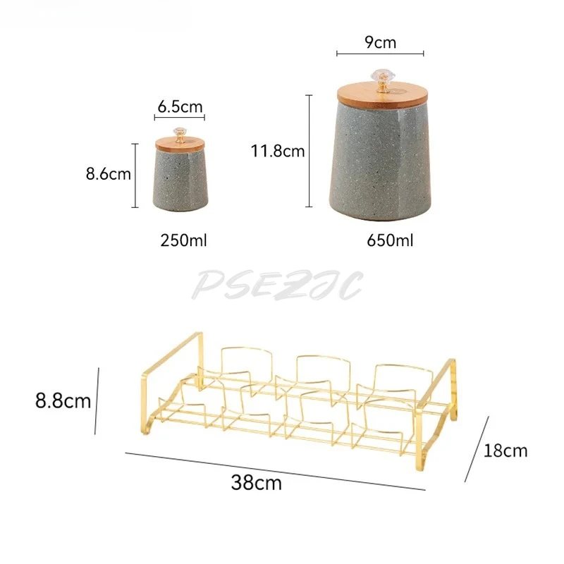

Контейнер для хранения пищевых продуктов, банка для хранения цельного зерна, банка с хрустальной ручкой, деревянная крышка, керамическая герметичная банка для кухни