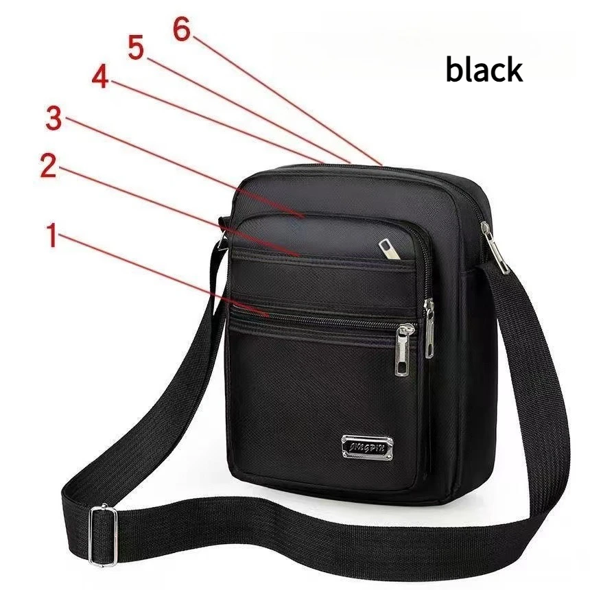 Geschäftsreise Herren-Umhängetasche Wasserdichte und Verschleißfeste Schultertasche Multifunktionaler Kleingeld-Rucksack – Detail 5