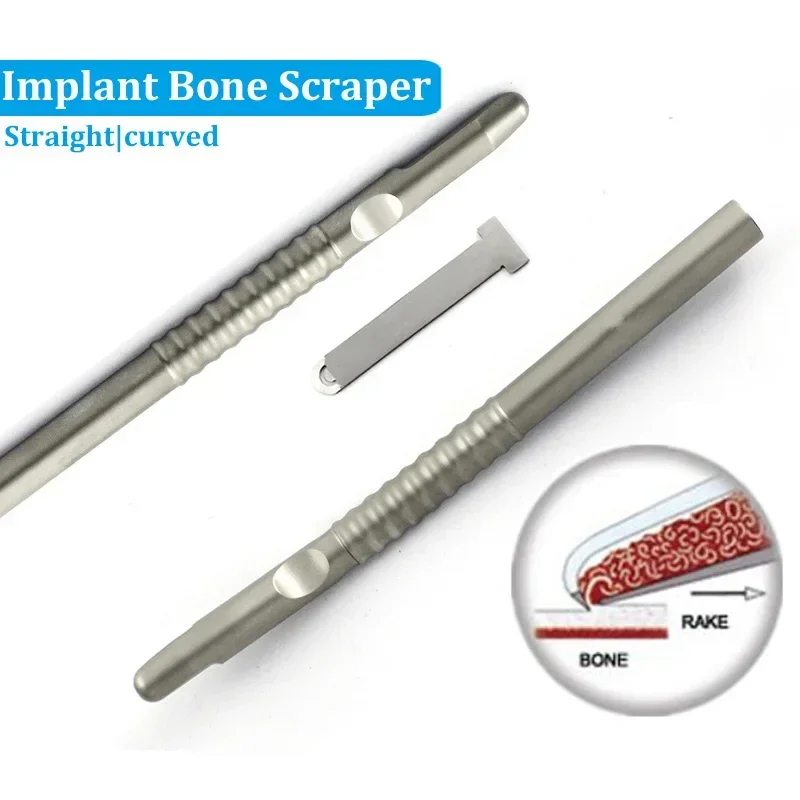 

Dental Implant Bone Scraper Stainless Steel Tool Surgical Collector Straight and Curved Instrument