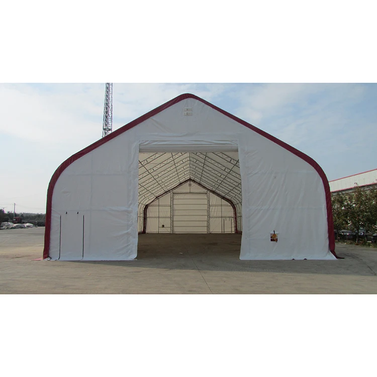 Grande dossel de construção de armazenamento de tecido de arco de treliça dupla pré-fabricada